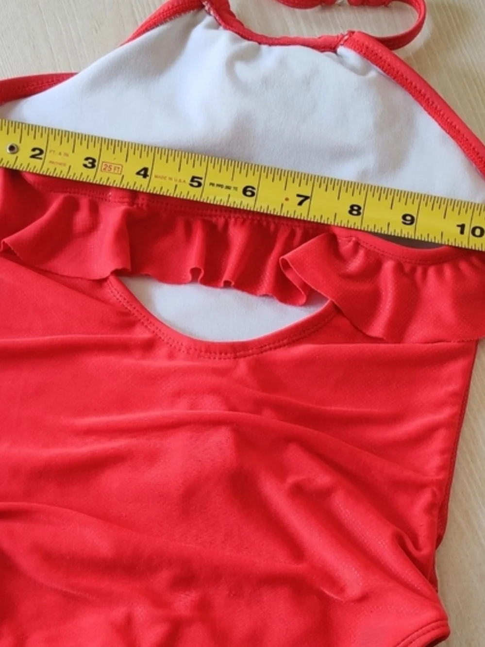 Disney Eleanor of Avalor Little Girls Red Swimsuit Size 5/6